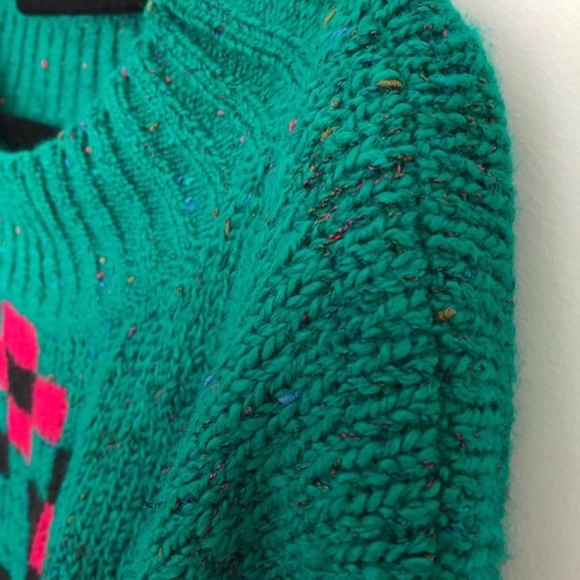 Vintage knit cropped sweater L - Picture 7 of 7